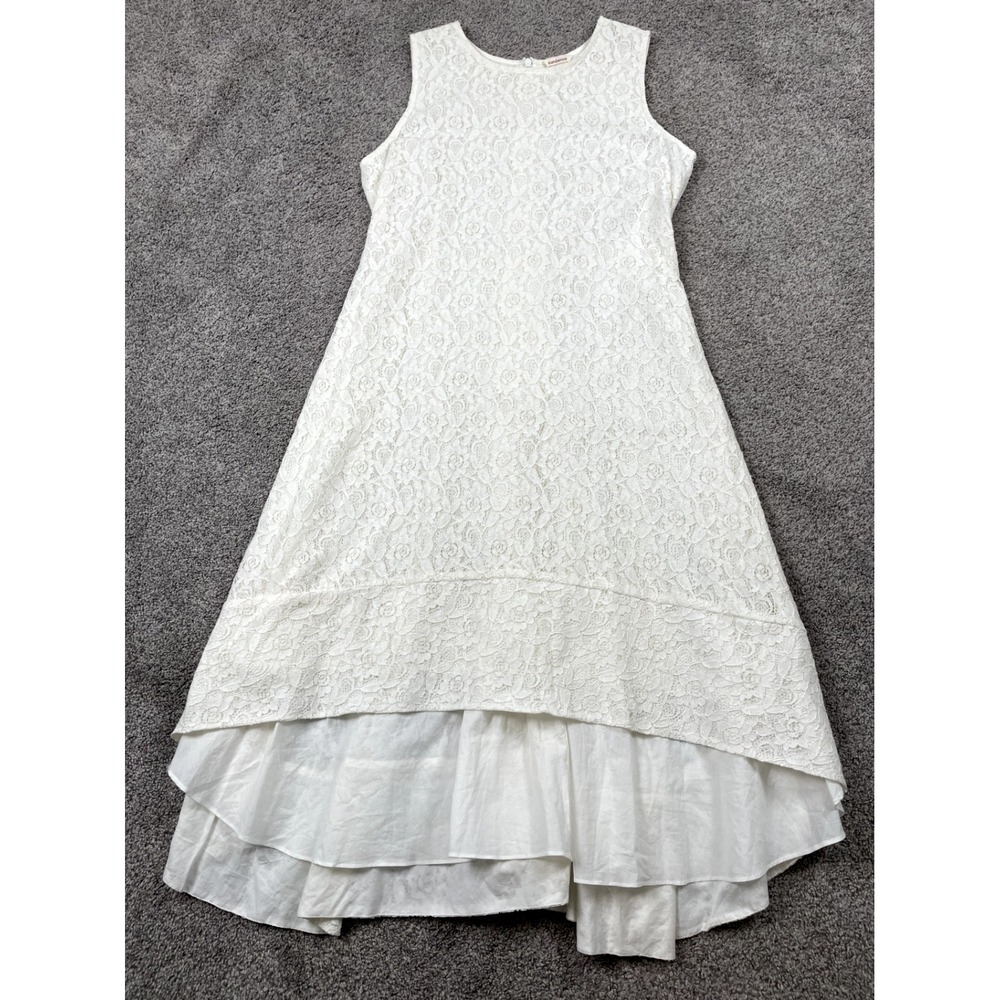 Sundance Dress Womens 8 White Lace Boho Bride Wedding Grad Garden Fairy Layered